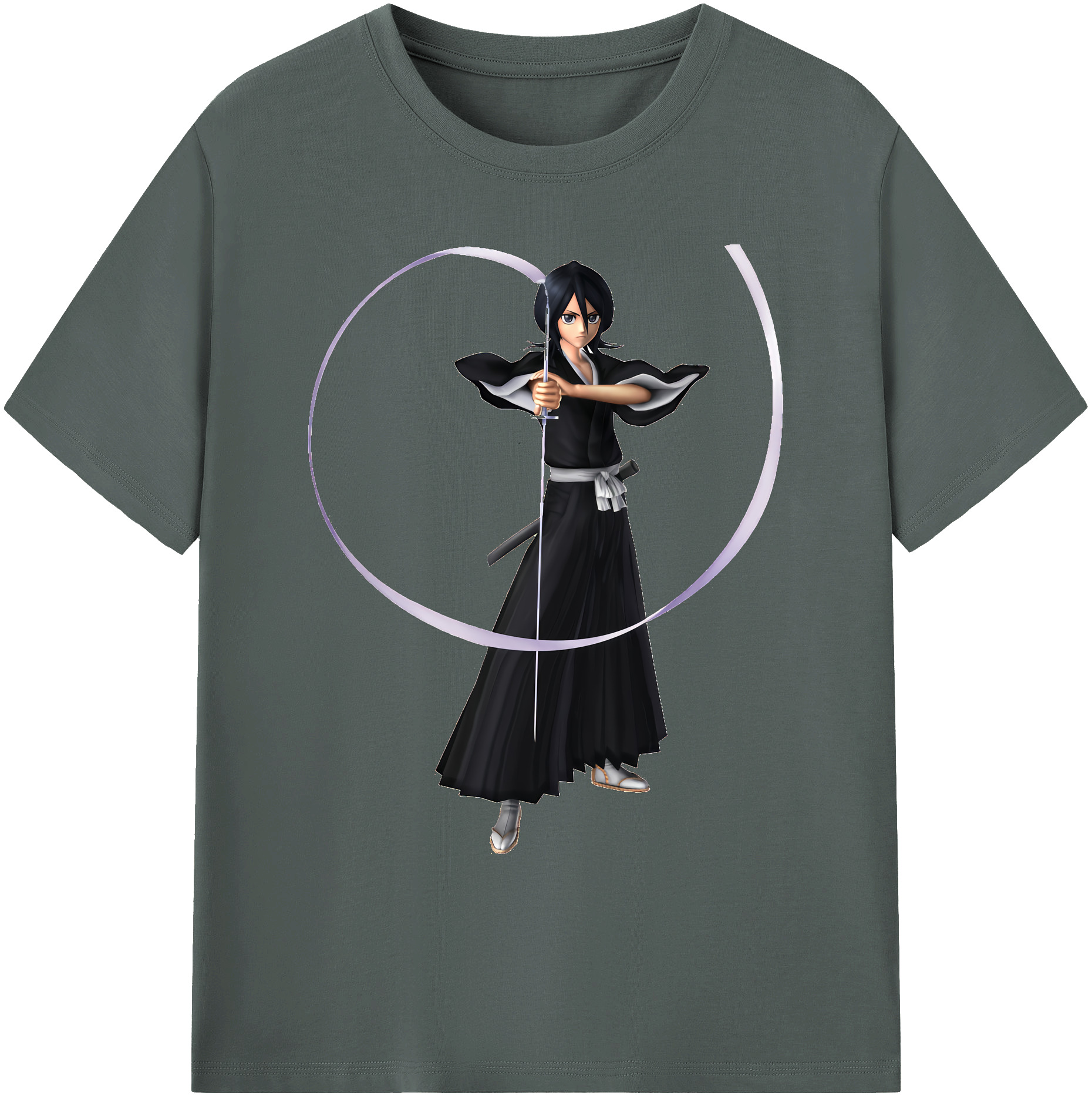 （画像用） ブリーチ 朽木ルキア BLEACH Kuchiki Rukia 綿100％ メンズ半袖Tシャツ｜肌触りやわらか＆通気性